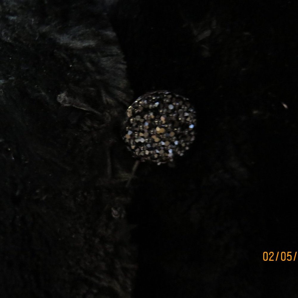 Authentic Sheared Black Beaver Fur Jacket Headband Belt - Picture 8 of 13